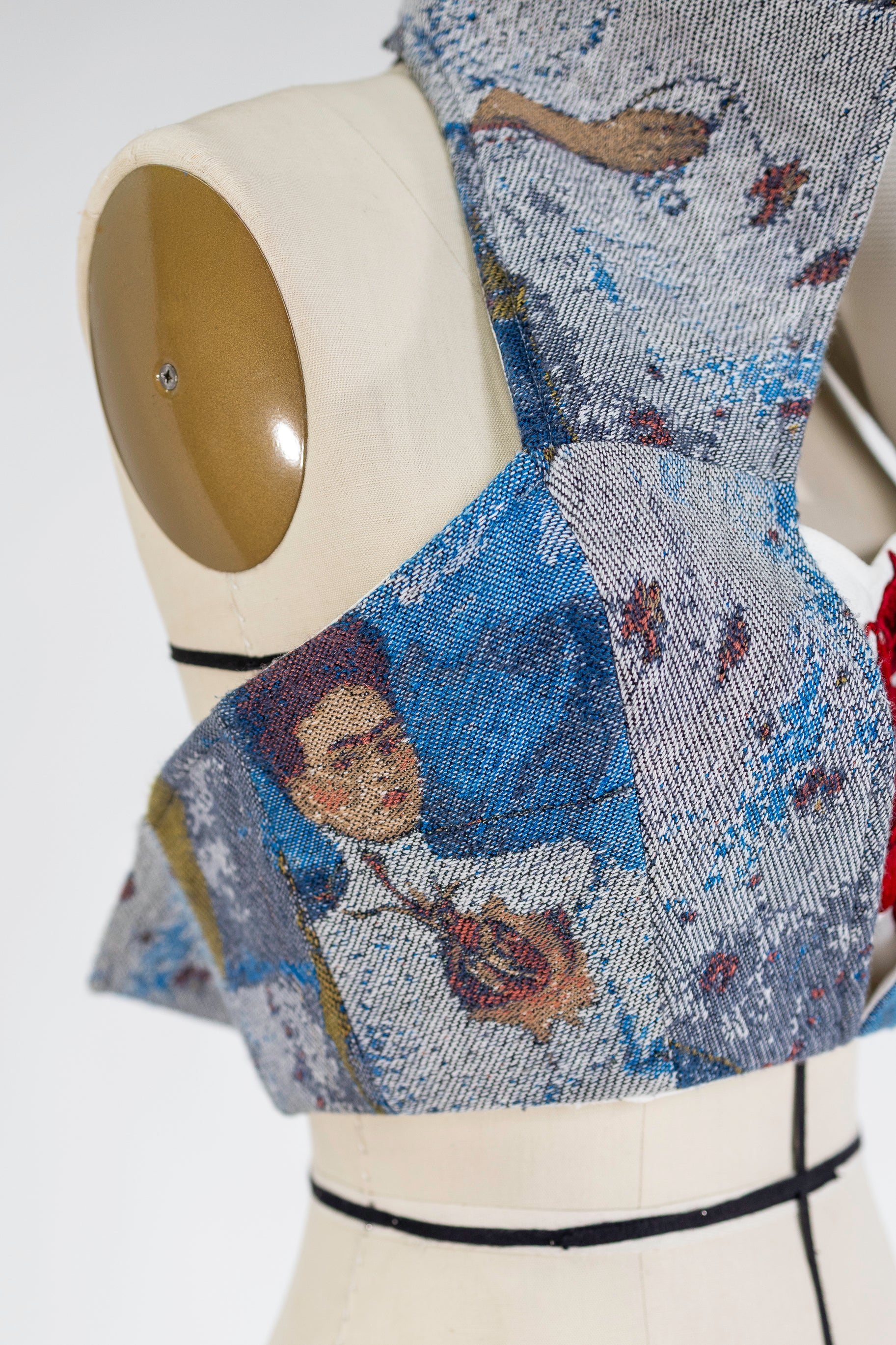 TWO FRIDA HAND EMBROIDERED HIGH NECK TOP