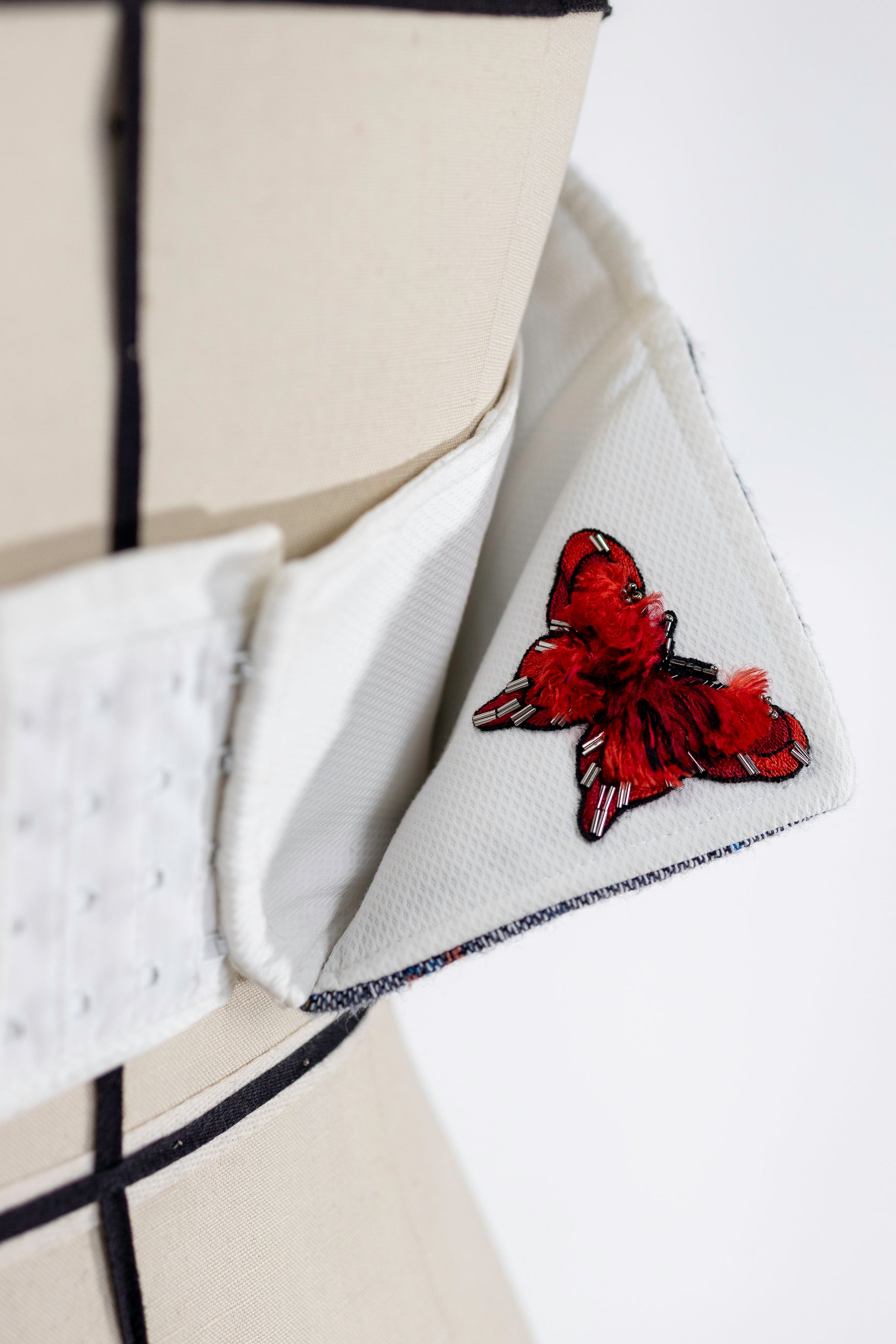 TWO FRIDA HAND EMBROIDERED HIGH NECK TOP