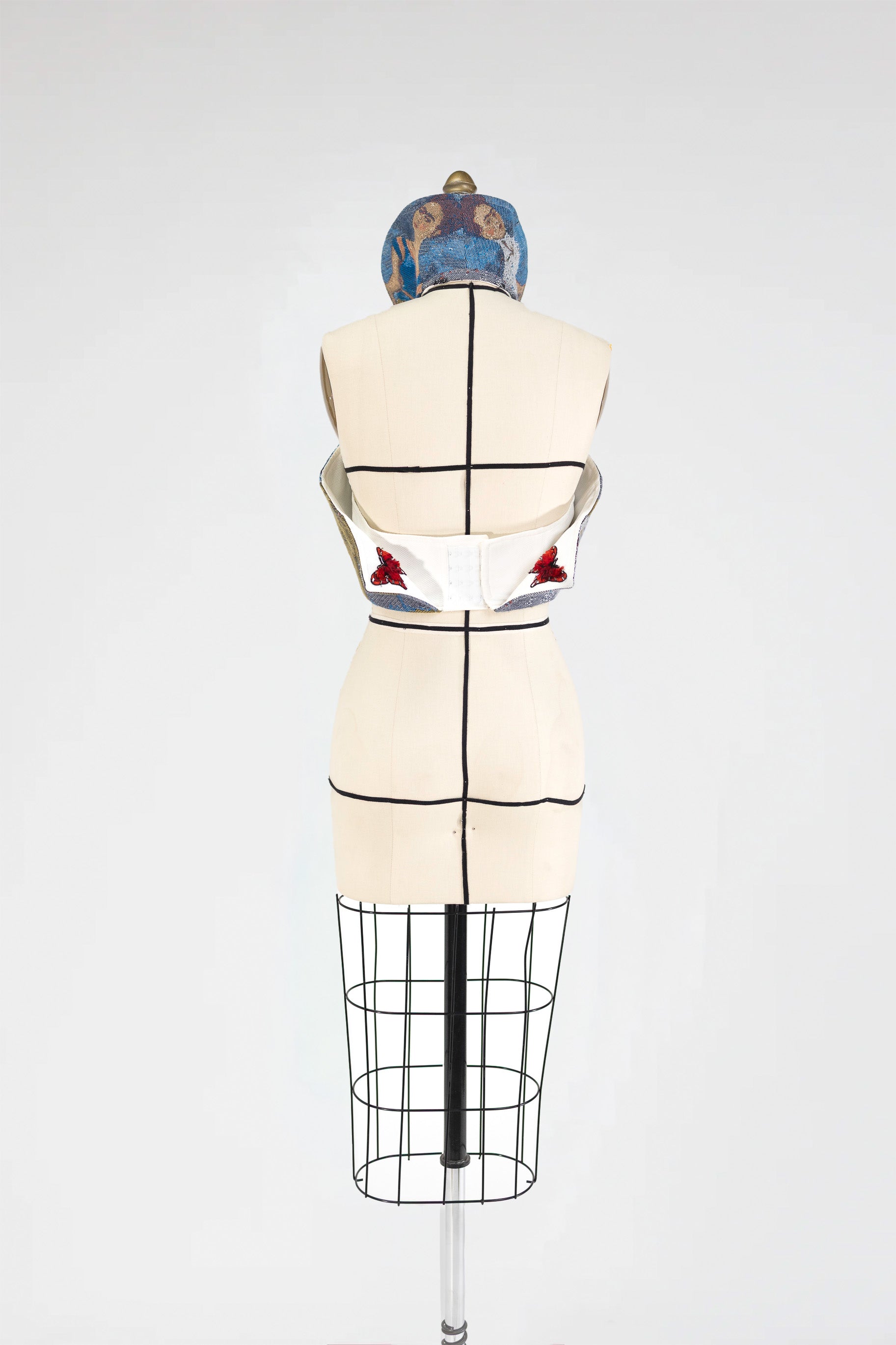 TWO FRIDA HAND EMBROIDERED HIGH NECK TOP