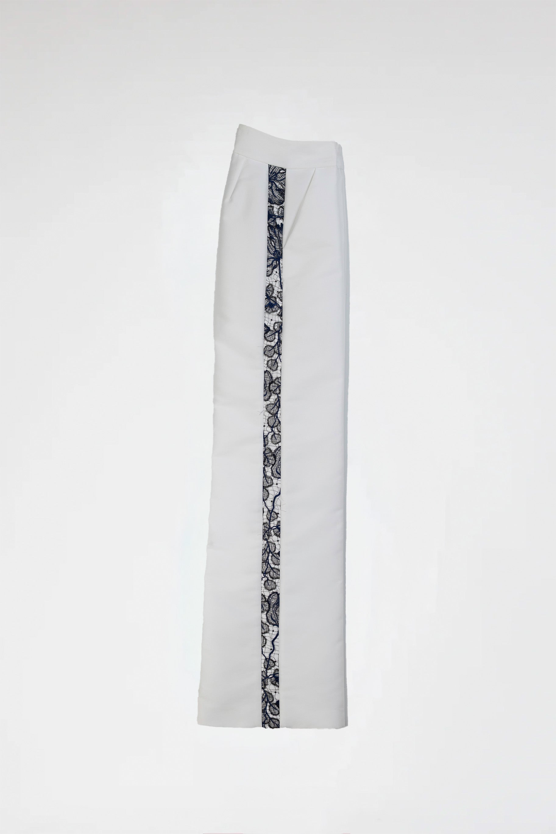 Floral Lace Stripped Trousers