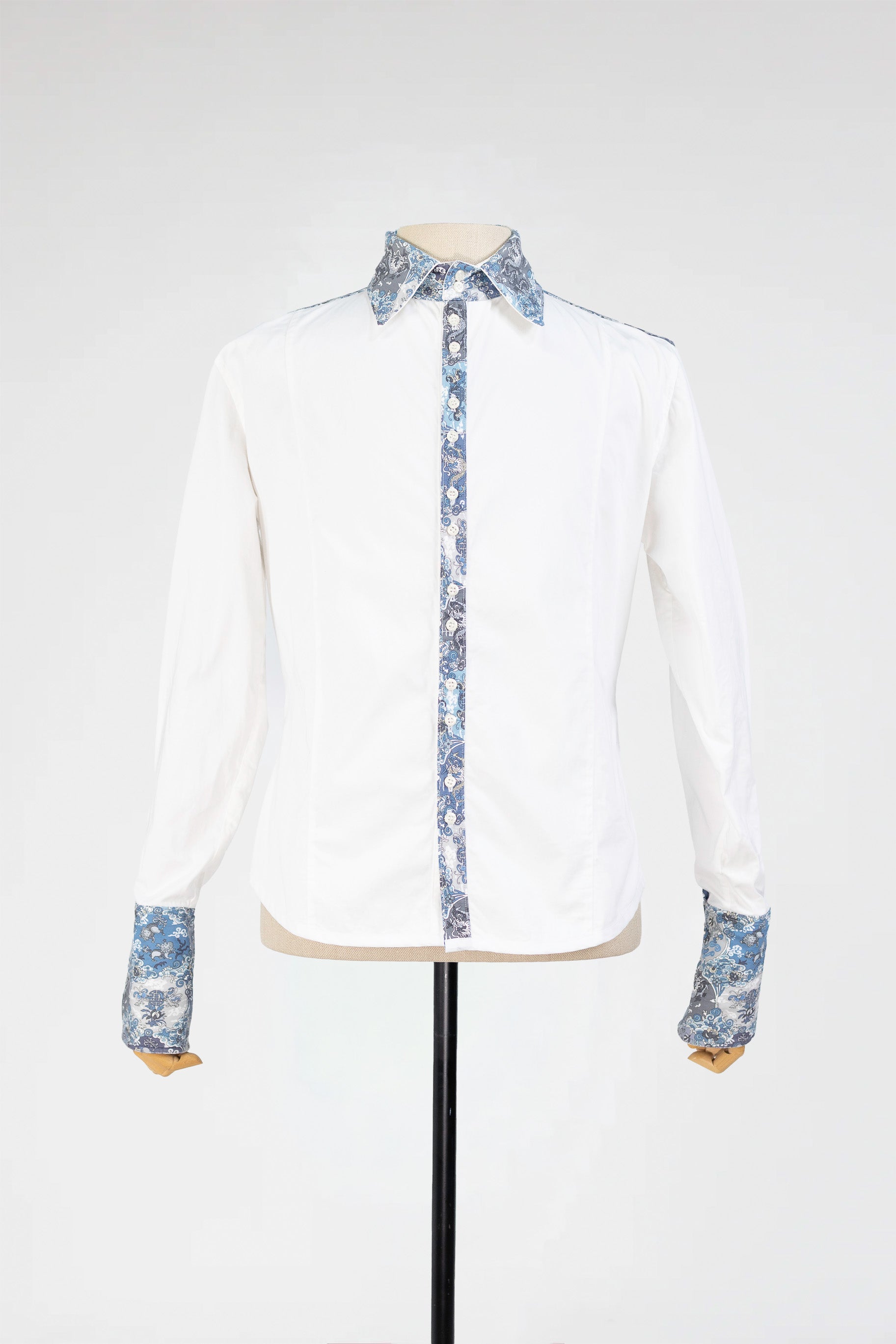 Dragon Dog Motif Dress Shirt