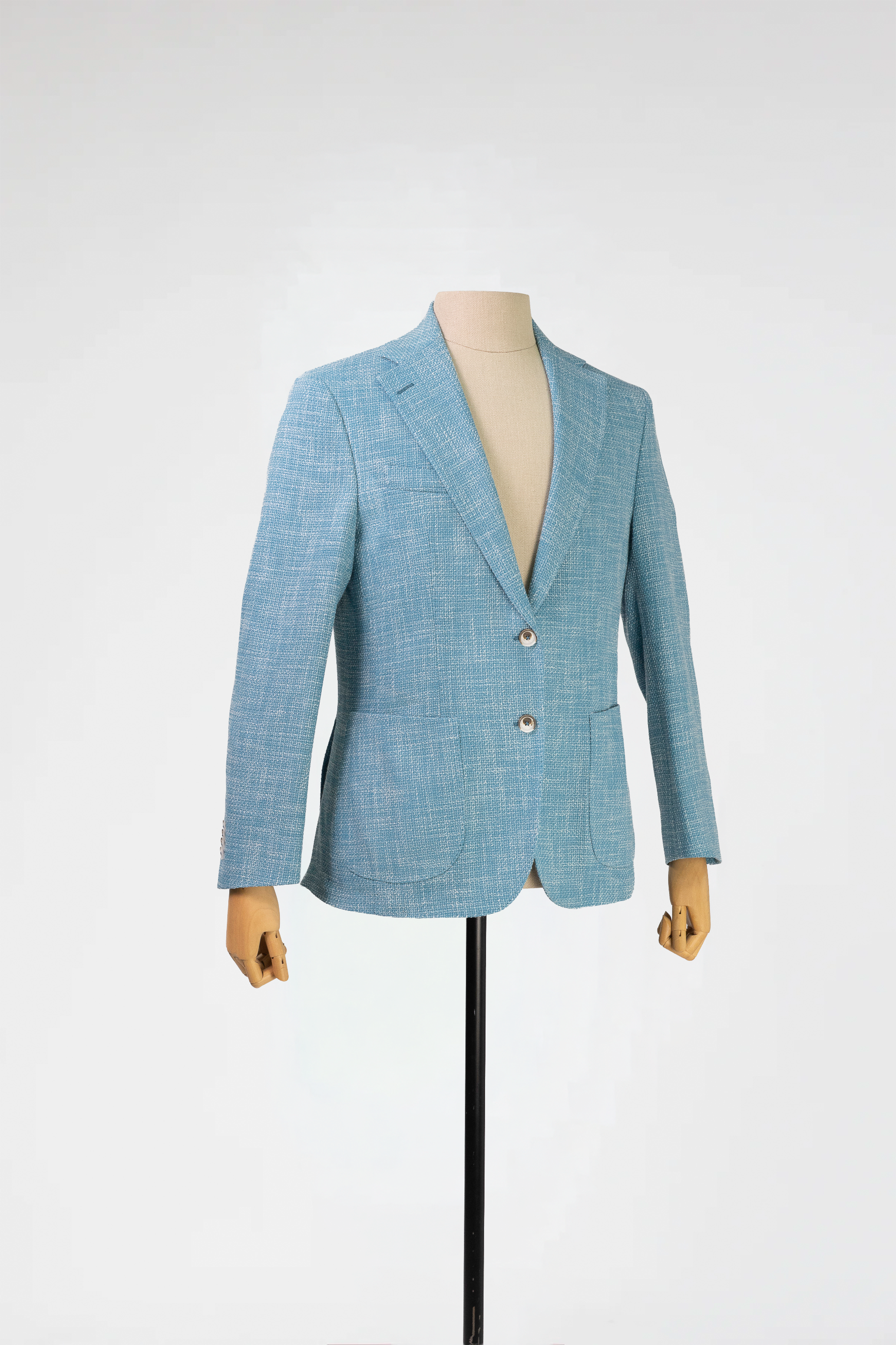 Sky Blue Italian Wool Blend Blazer
