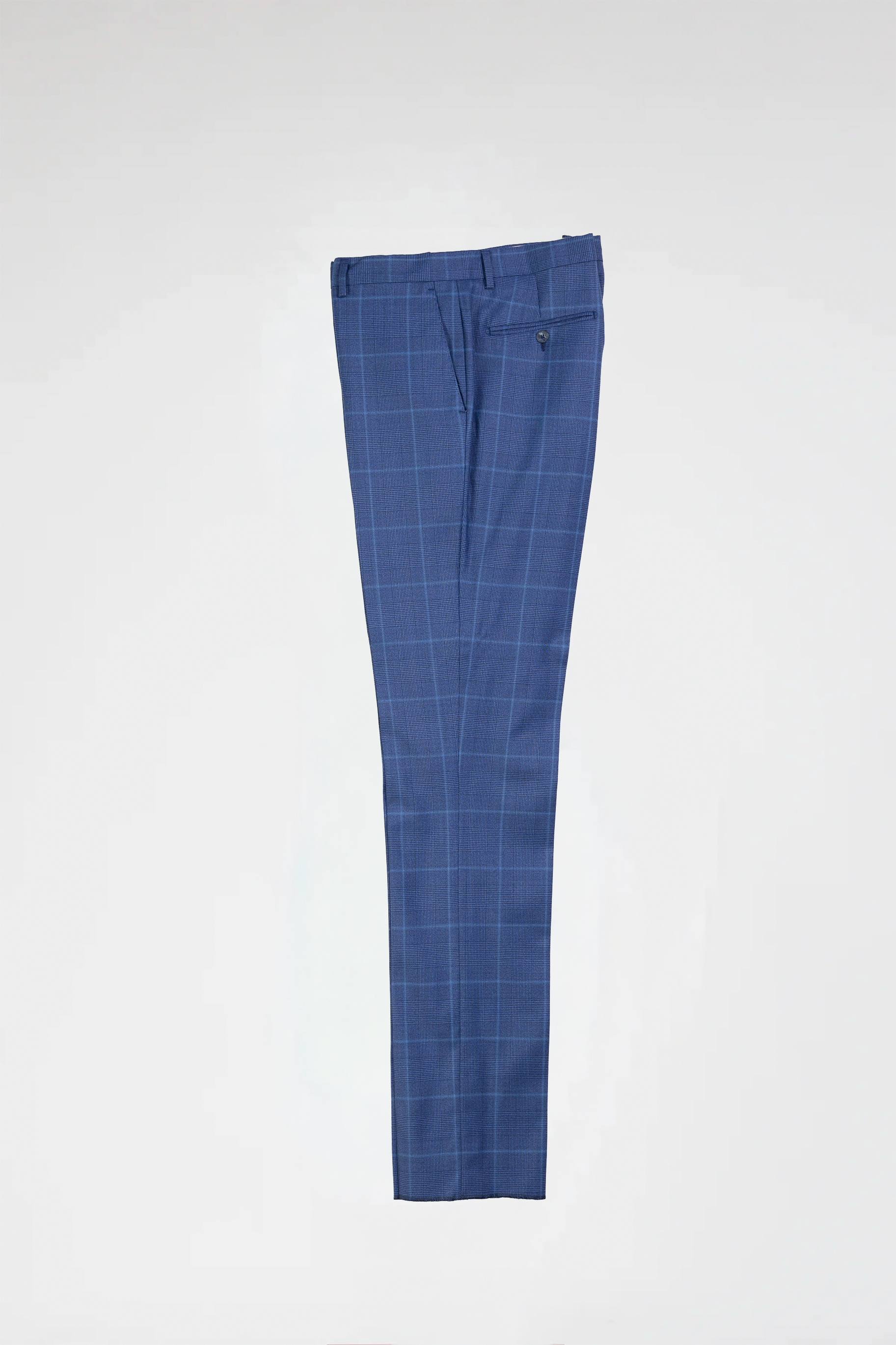 Blue Windowpane Italian Trousers