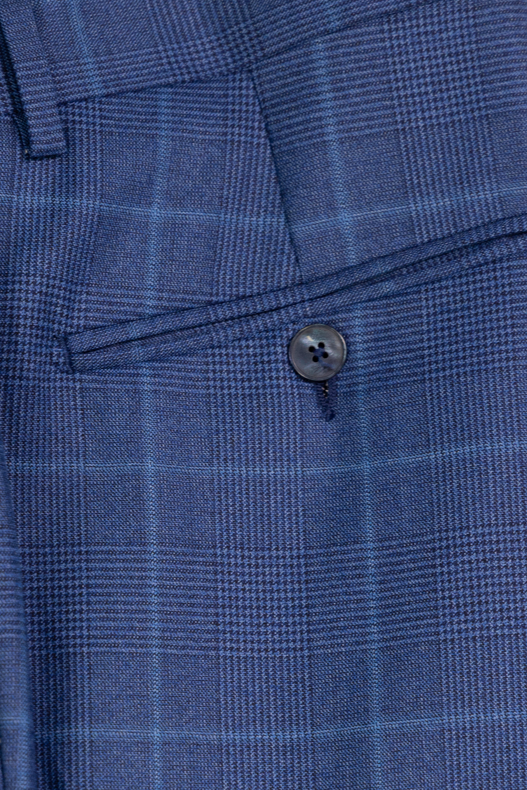 Blue Windowpane Italian Trousers