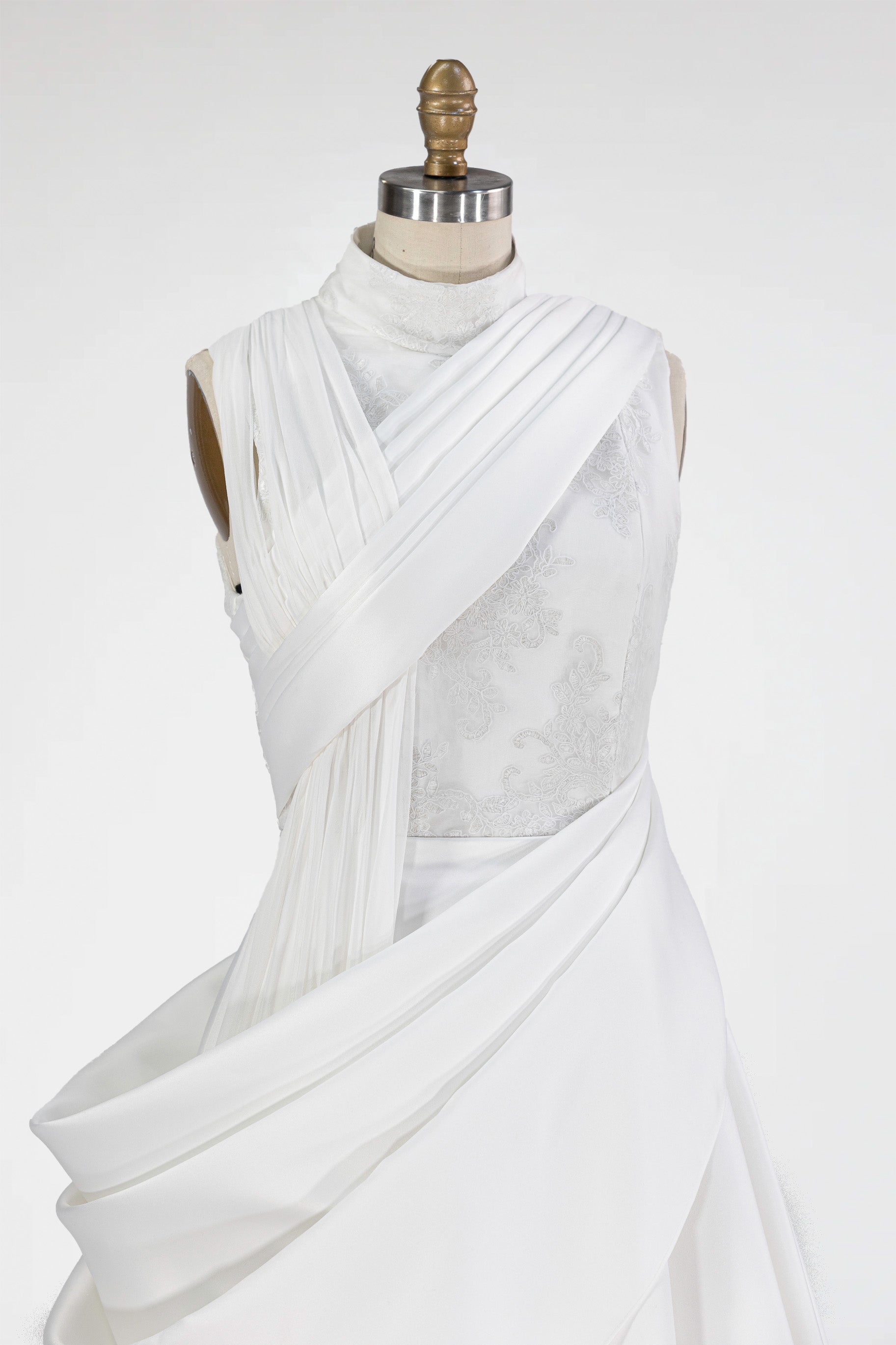 Sculptural Draped Gown