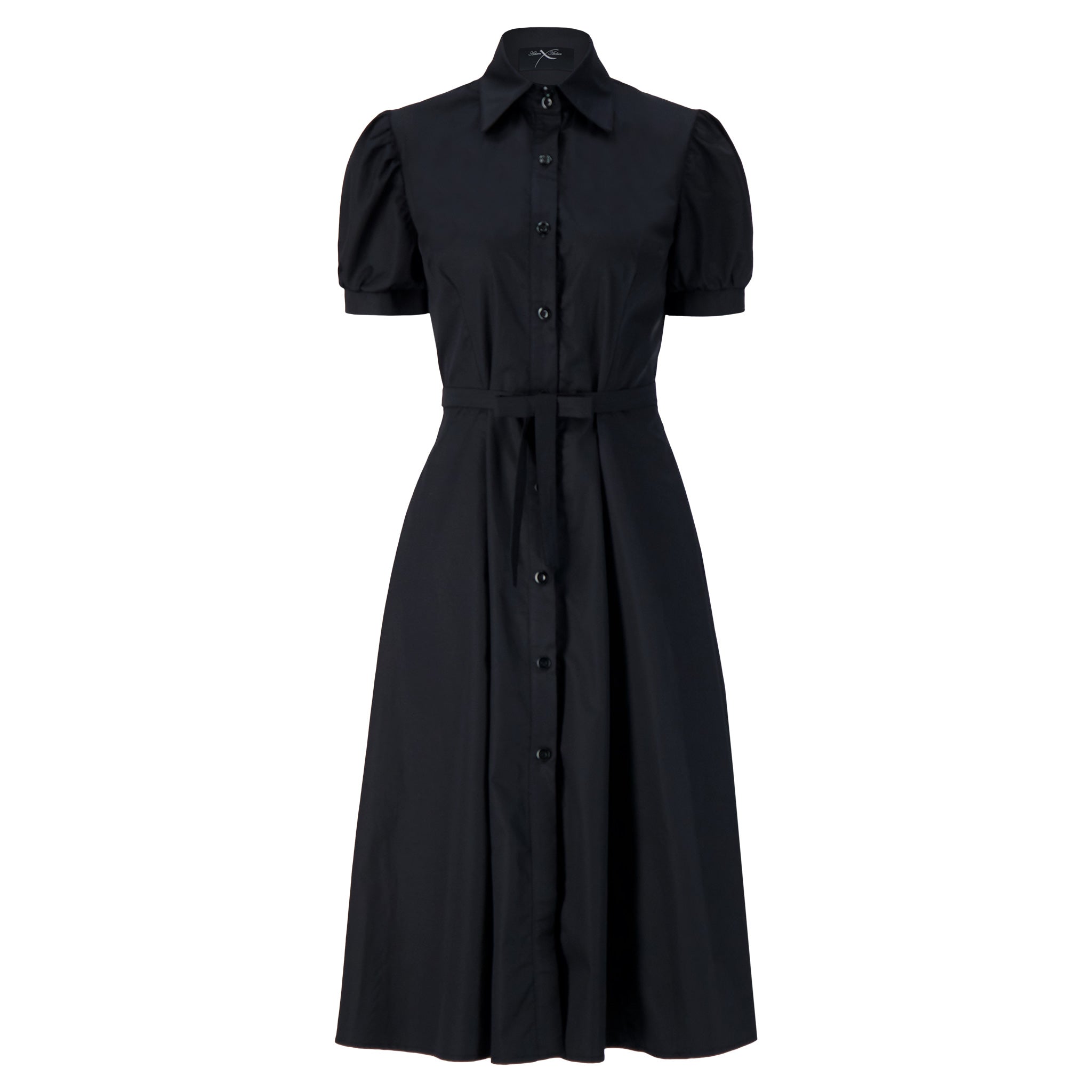 Puffed Sleeves Shirt Dress